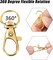 100PCS Gold Swivel Clasps Lanyard Snap Hooks with Key Rings, Key Chain Clip Hooks Lobster Claw Clasps for Keychains Jewelry DIY Crafts